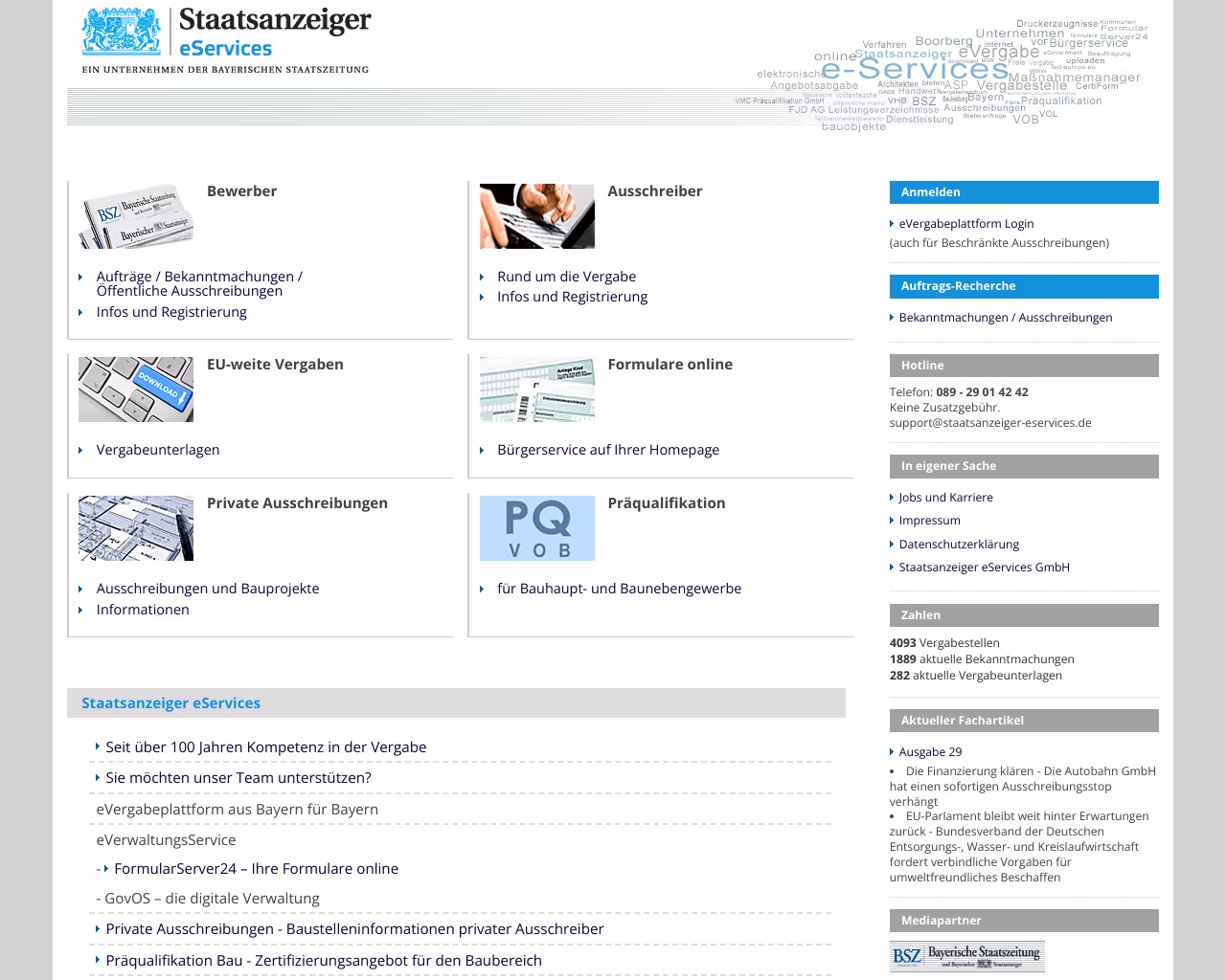 website staatsanzeiger-eservices screenshot