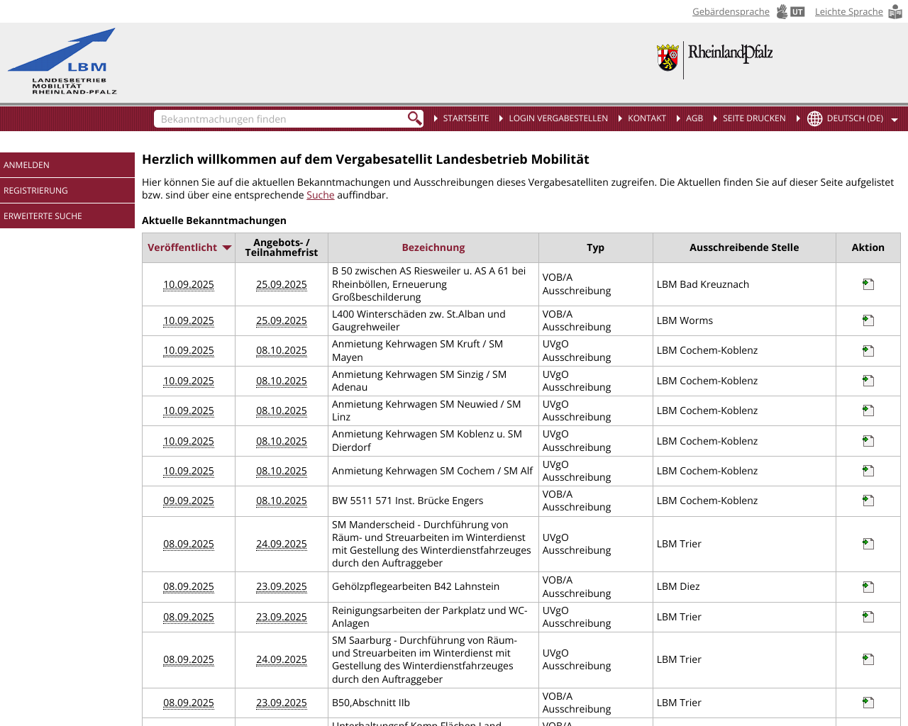 website lbm screenshot