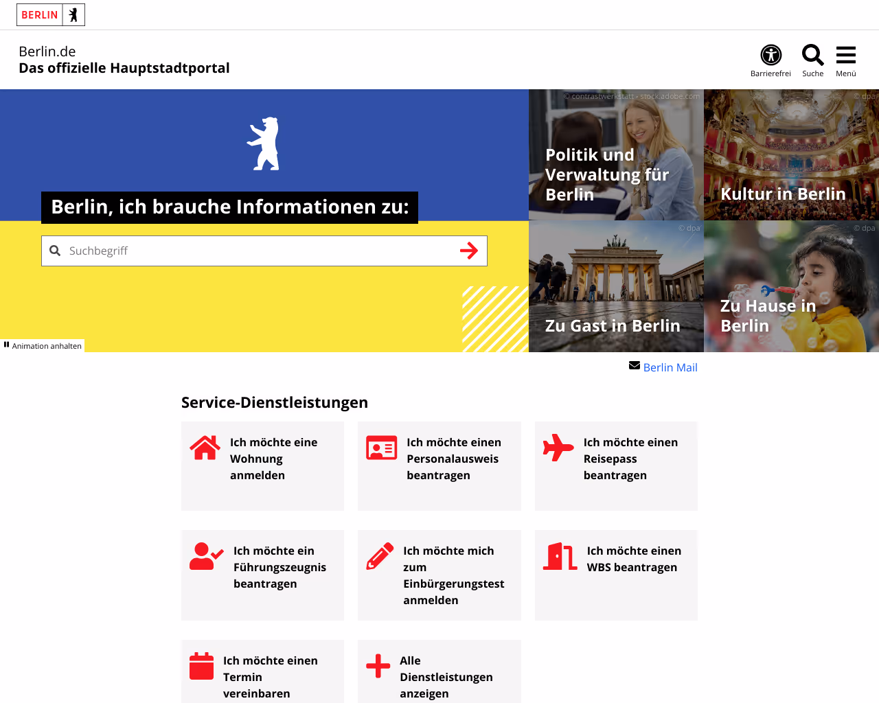 website berlin screenshot