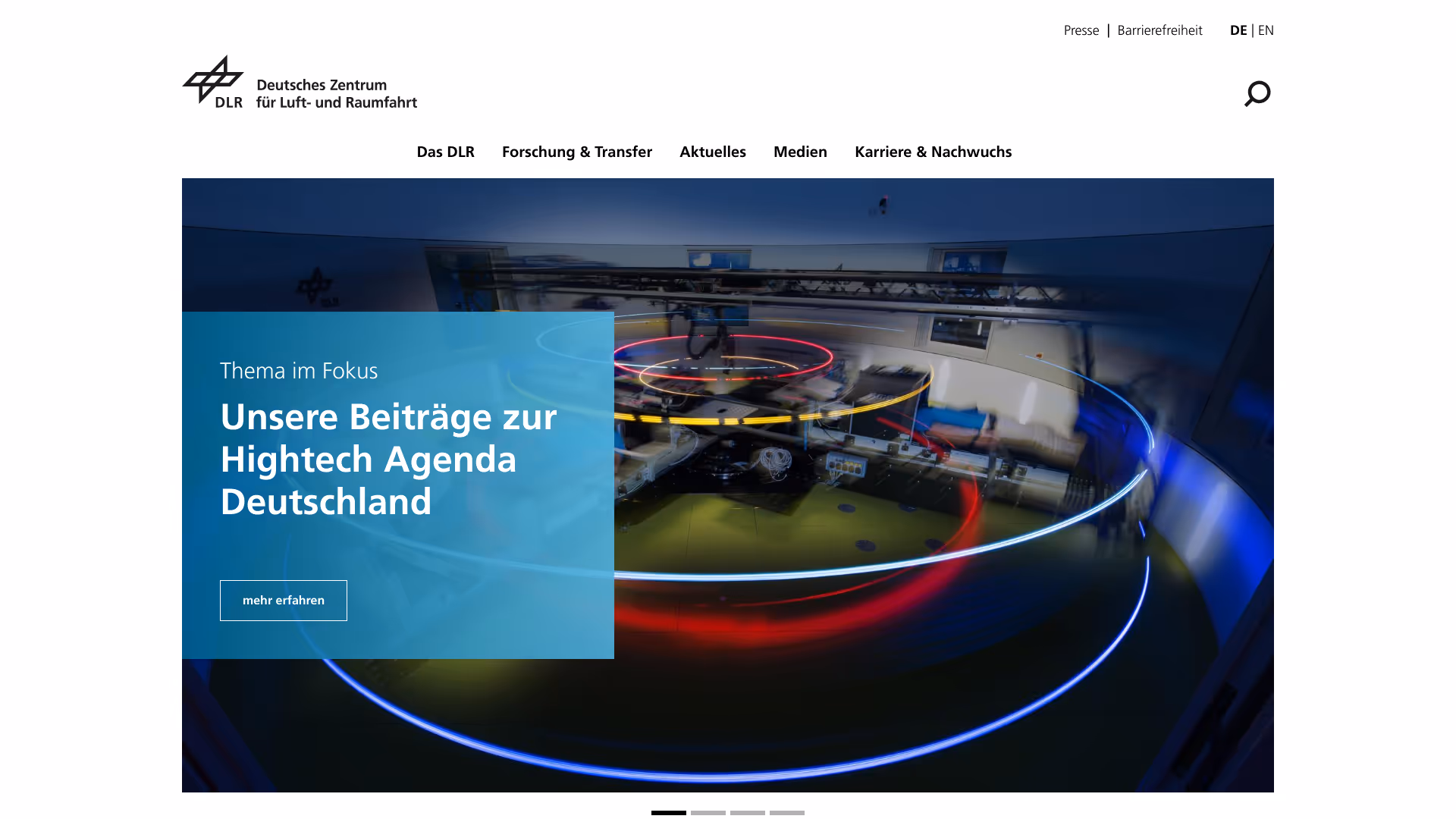 website dlr screenshot