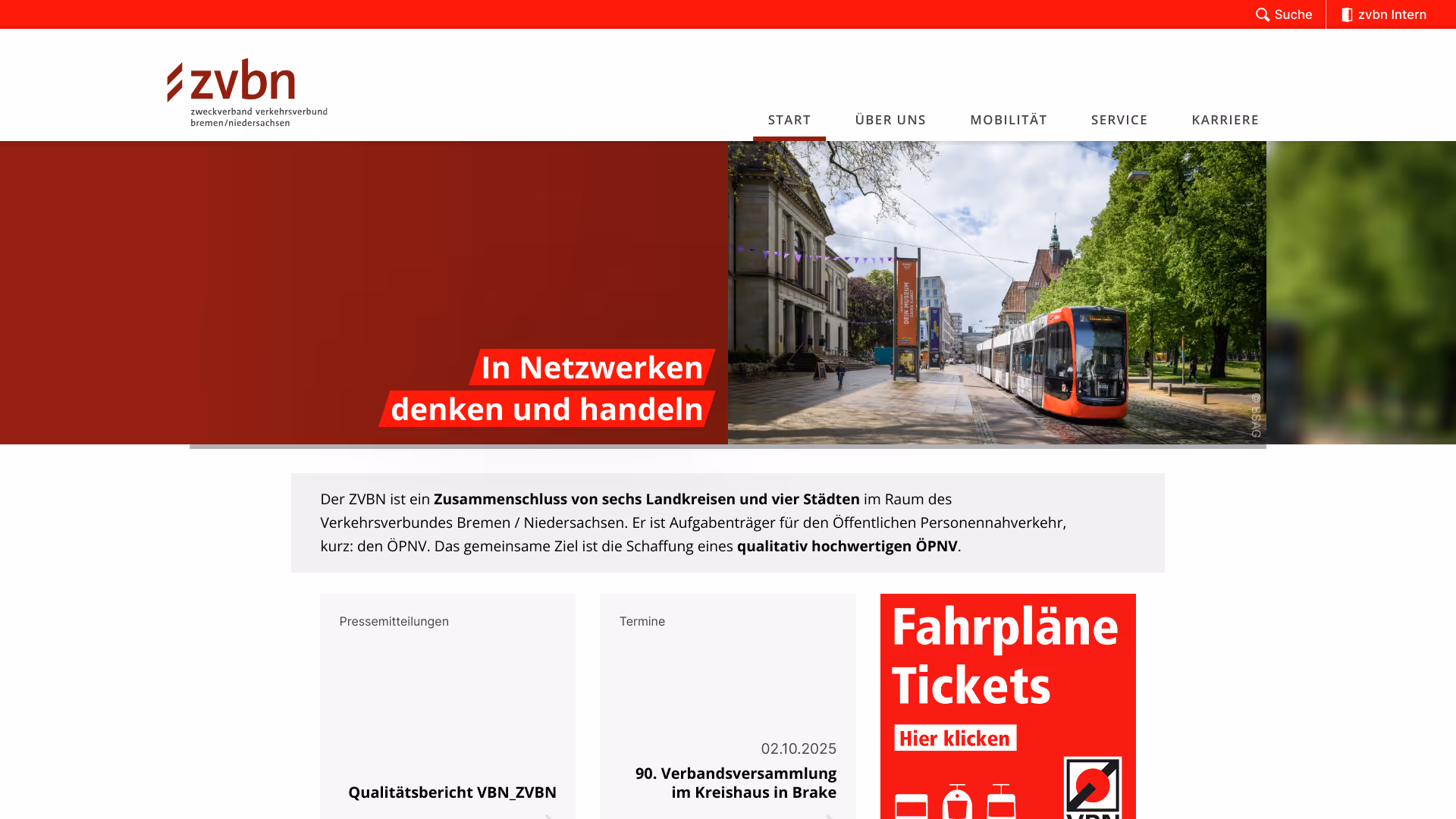 website zvbn screenshot