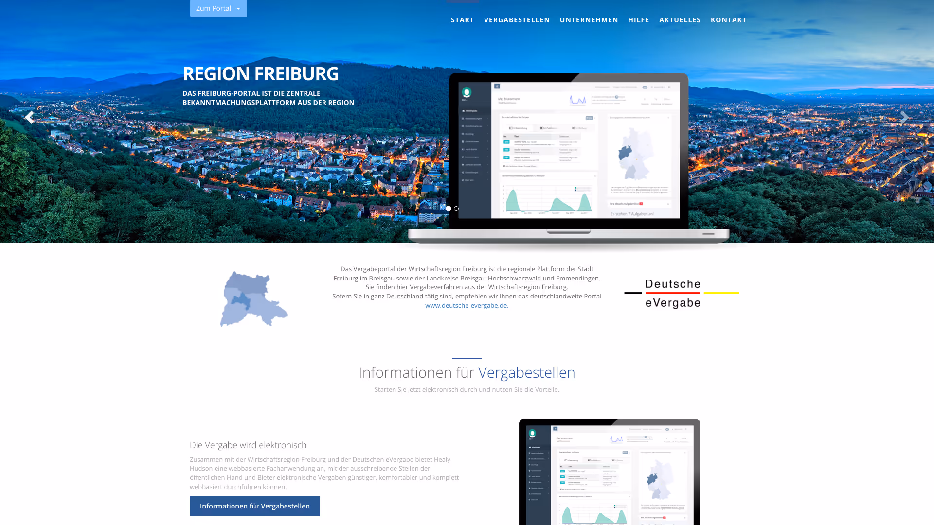 website regionfreiburg screenshot