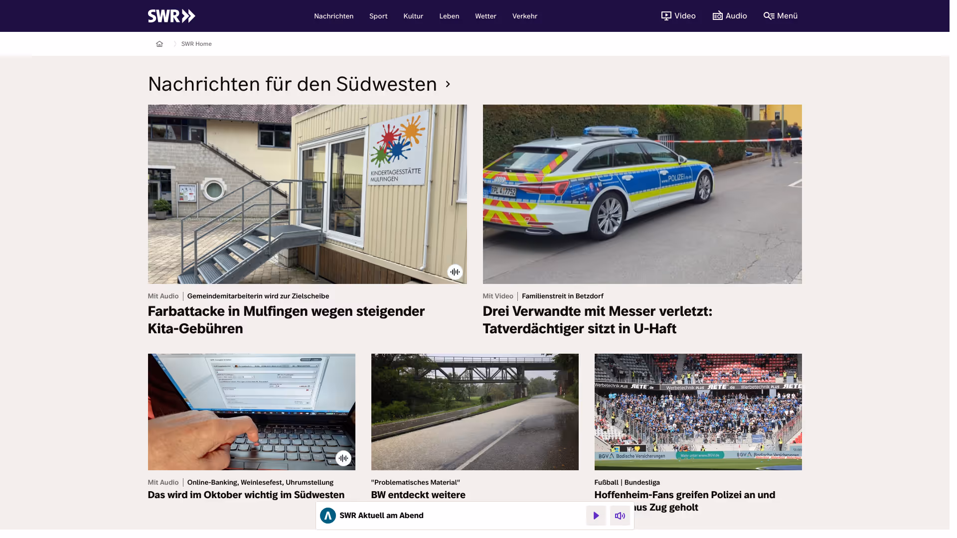 website swr screenshot