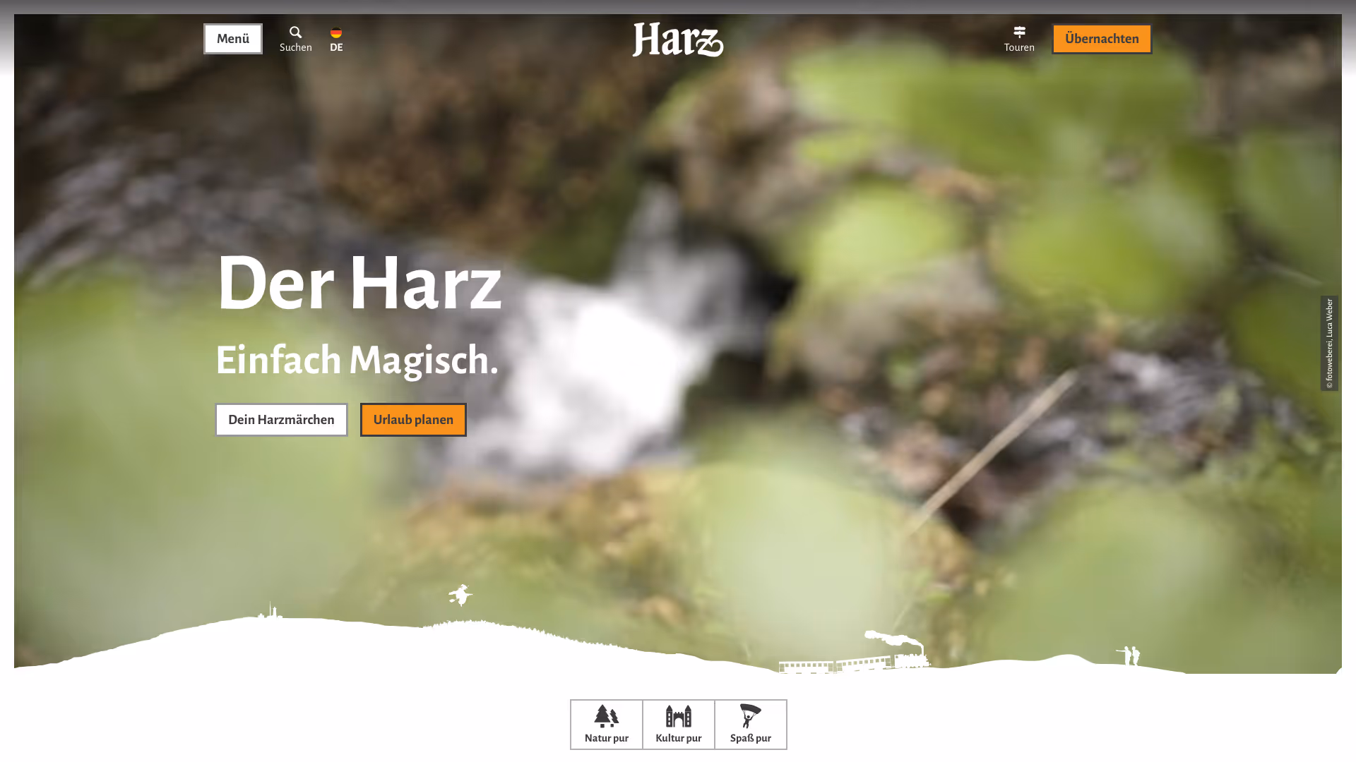 website harzinfo screenshot