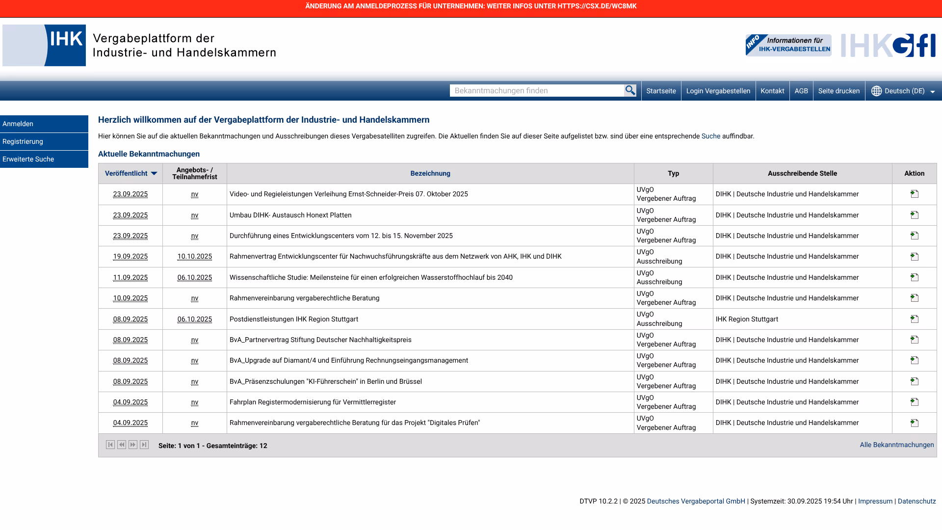 website ihk-vergabeplattform-2023 screenshot