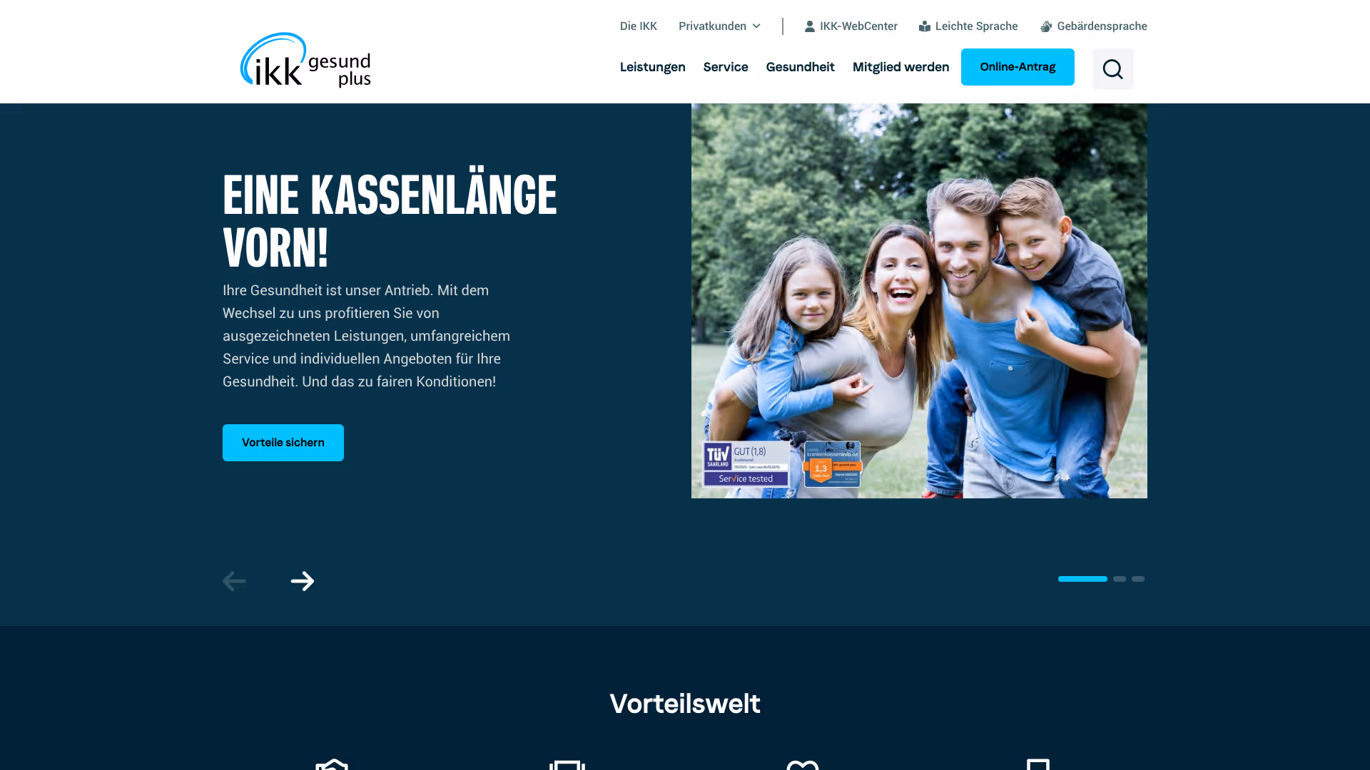 website ikk-gesundplus-2023 screenshot