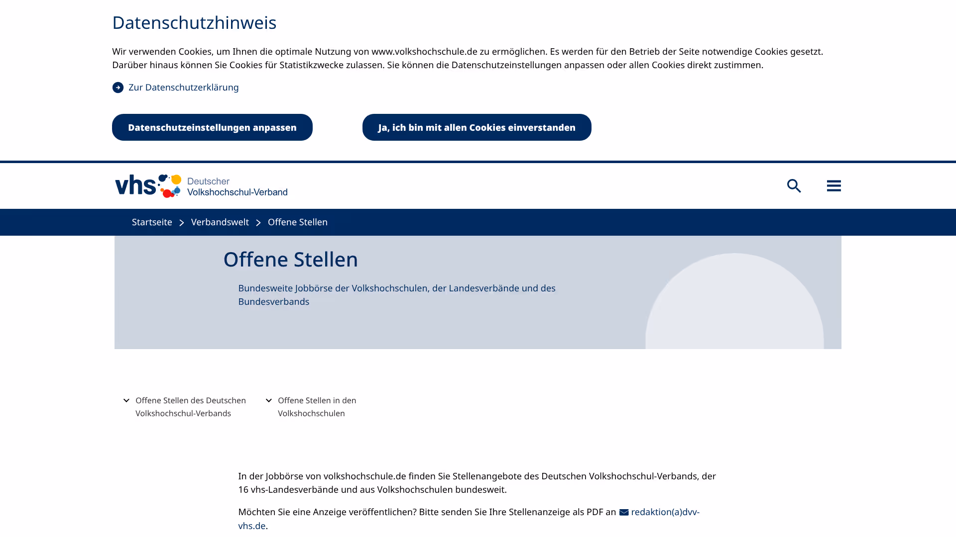 website stellen screenshot