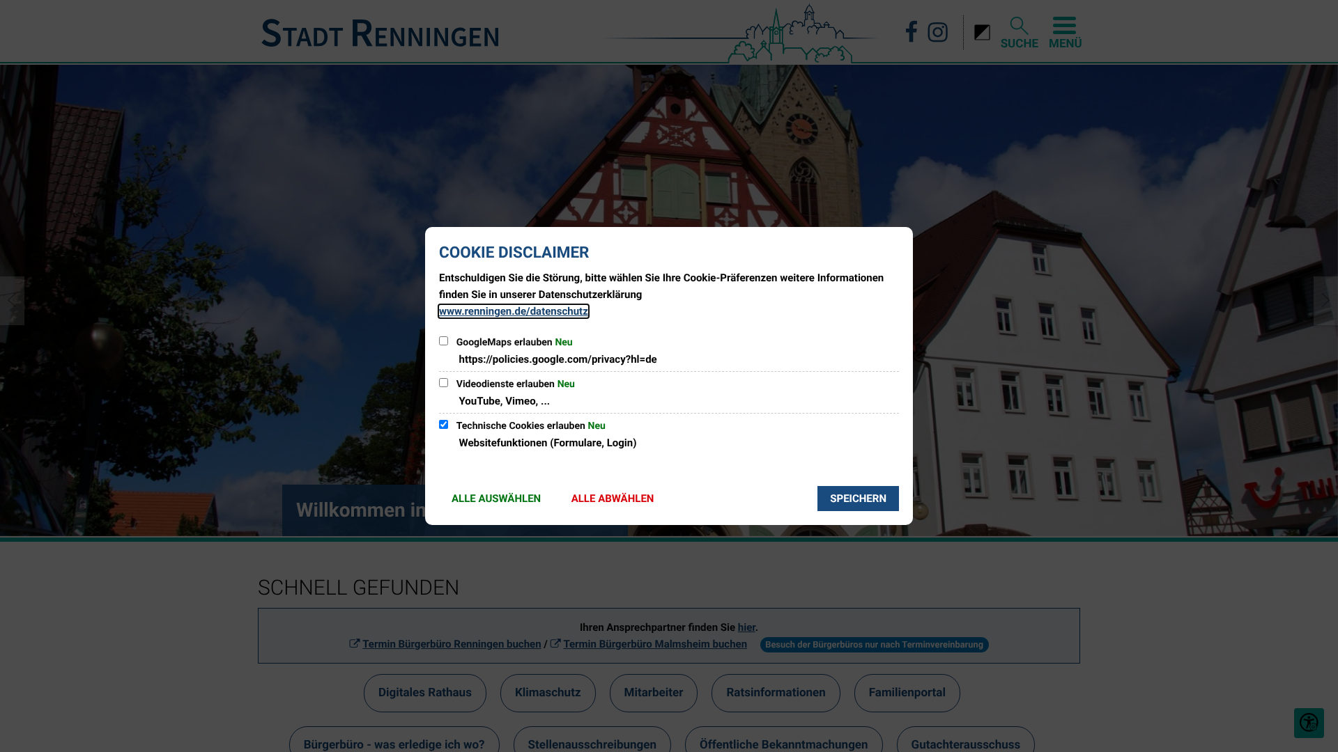 website renningen screenshot