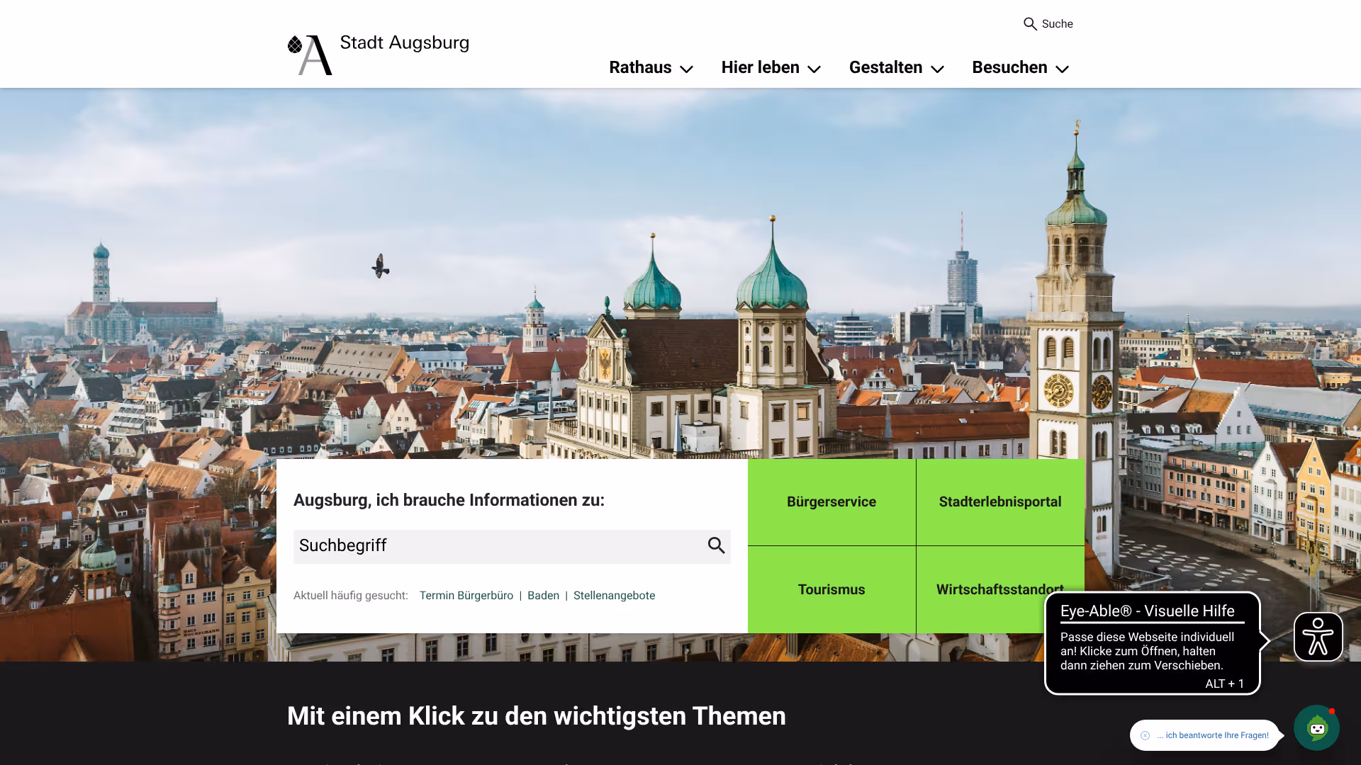 website augsburg screenshot