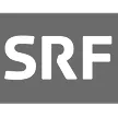 White uppercase letters 'SRF' on a gray square background.