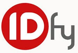 IDfy logo with 'ID' in white letters inside a red circle and 'fy' in gray letters outside the circle.