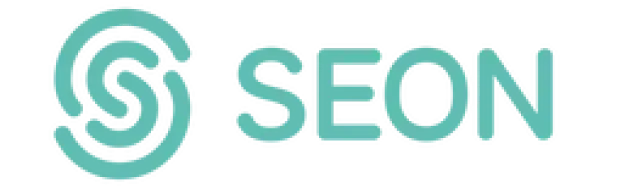 SEON company logo with stylized double S symbol in teal.
