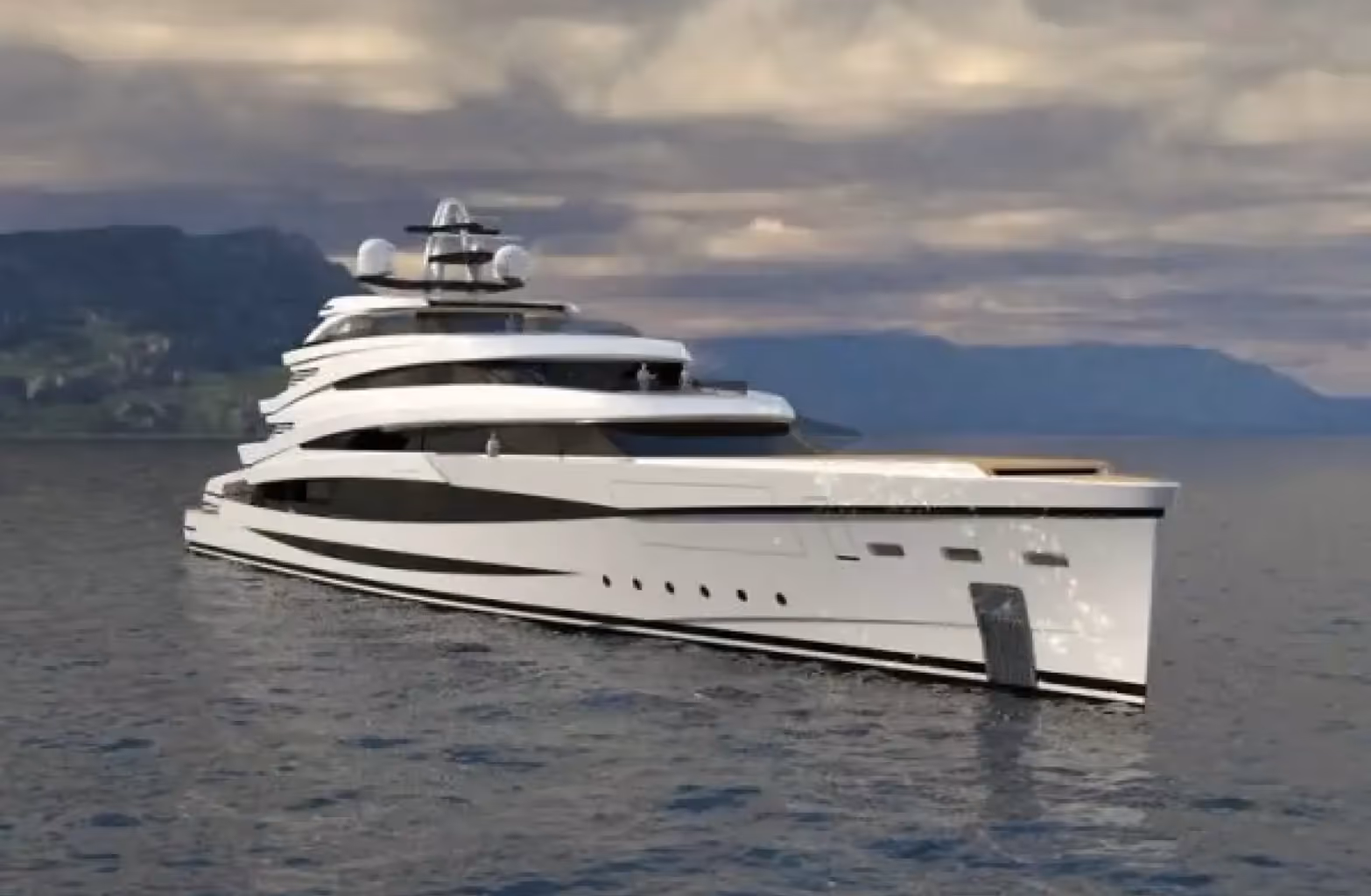 A 90m concept yacht combining intimacy, sportiness and a link with the sea