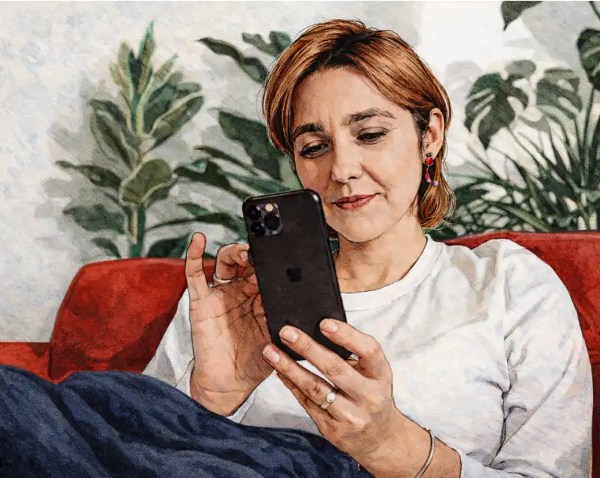 Kobieta zamawiająca przez telefon pożyczkę chwilówkę