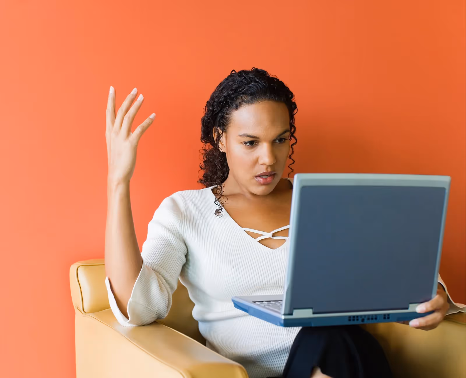 a frustrated web designer in front of a computer