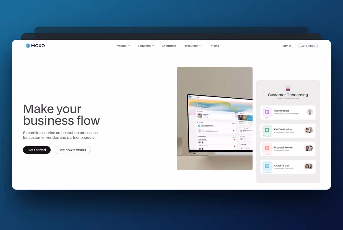 Moxo client management software