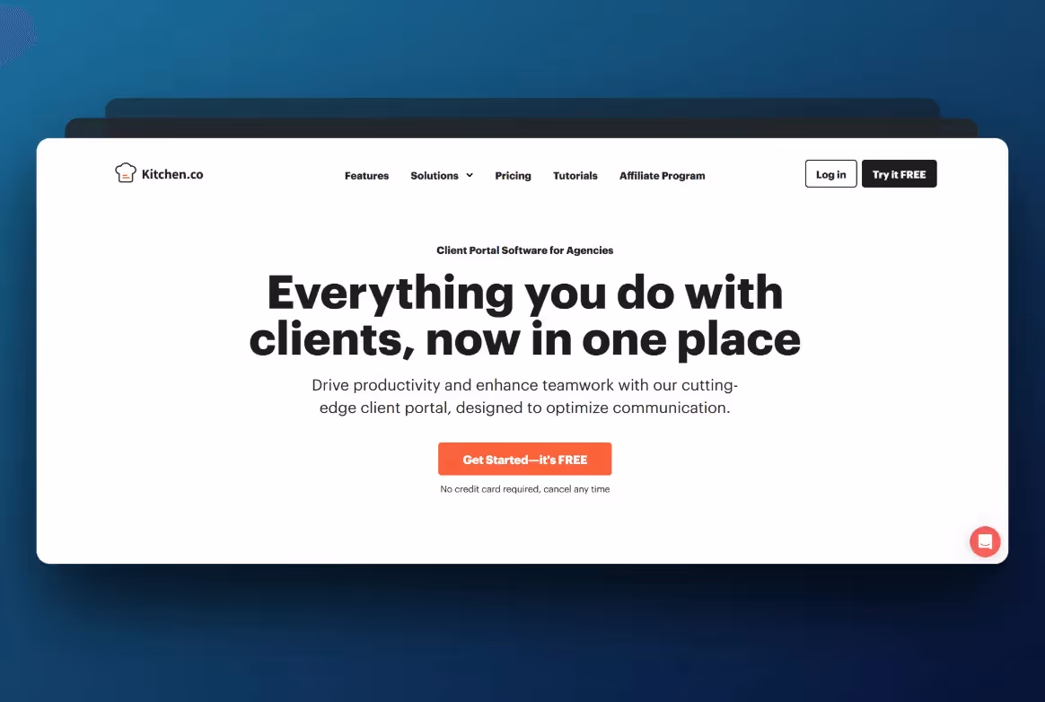 Kitchen.co client management app