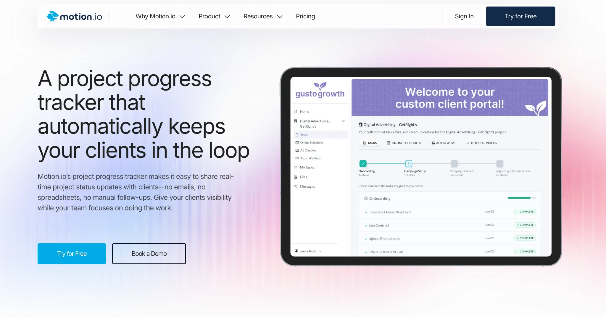 LaunchBay project progress tracker