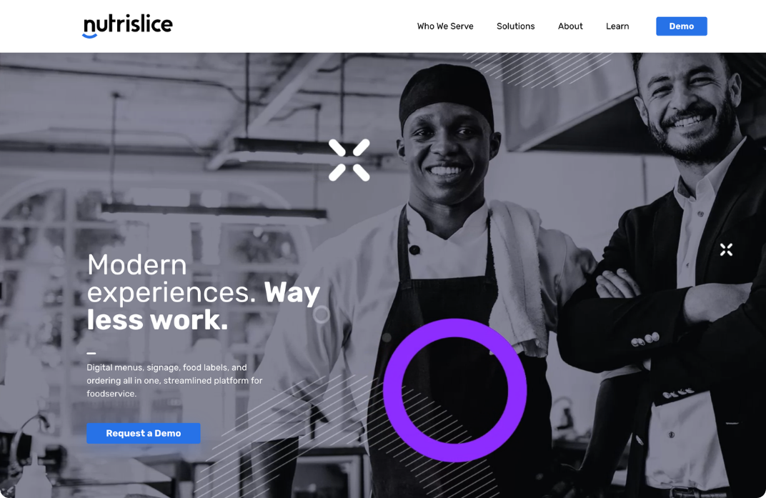 Image of Nutrislice Website Home Page