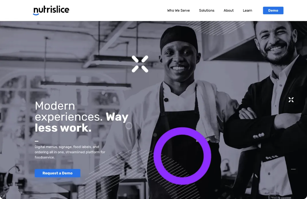 Image of Nutrislice Website Home Page