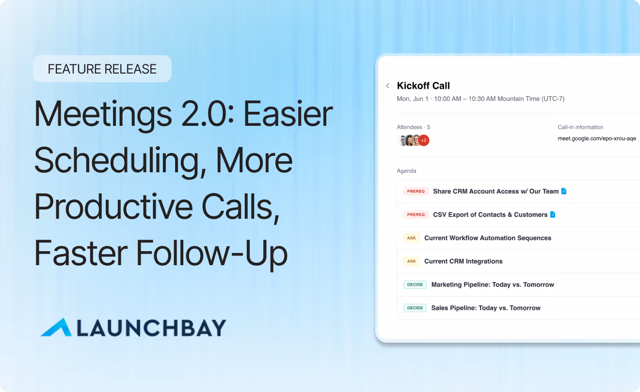 Introducing Meetings 2.0: Easier Scheduling, More Productive Calls, Faster Follow-Up