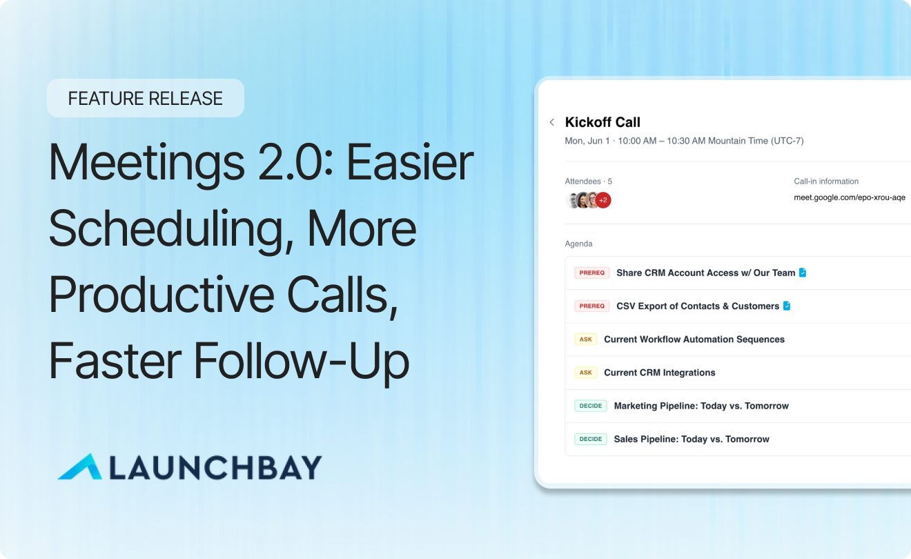 Introducing Meetings 2.0: Easier Scheduling, More Productive Calls, Faster Follow-Up