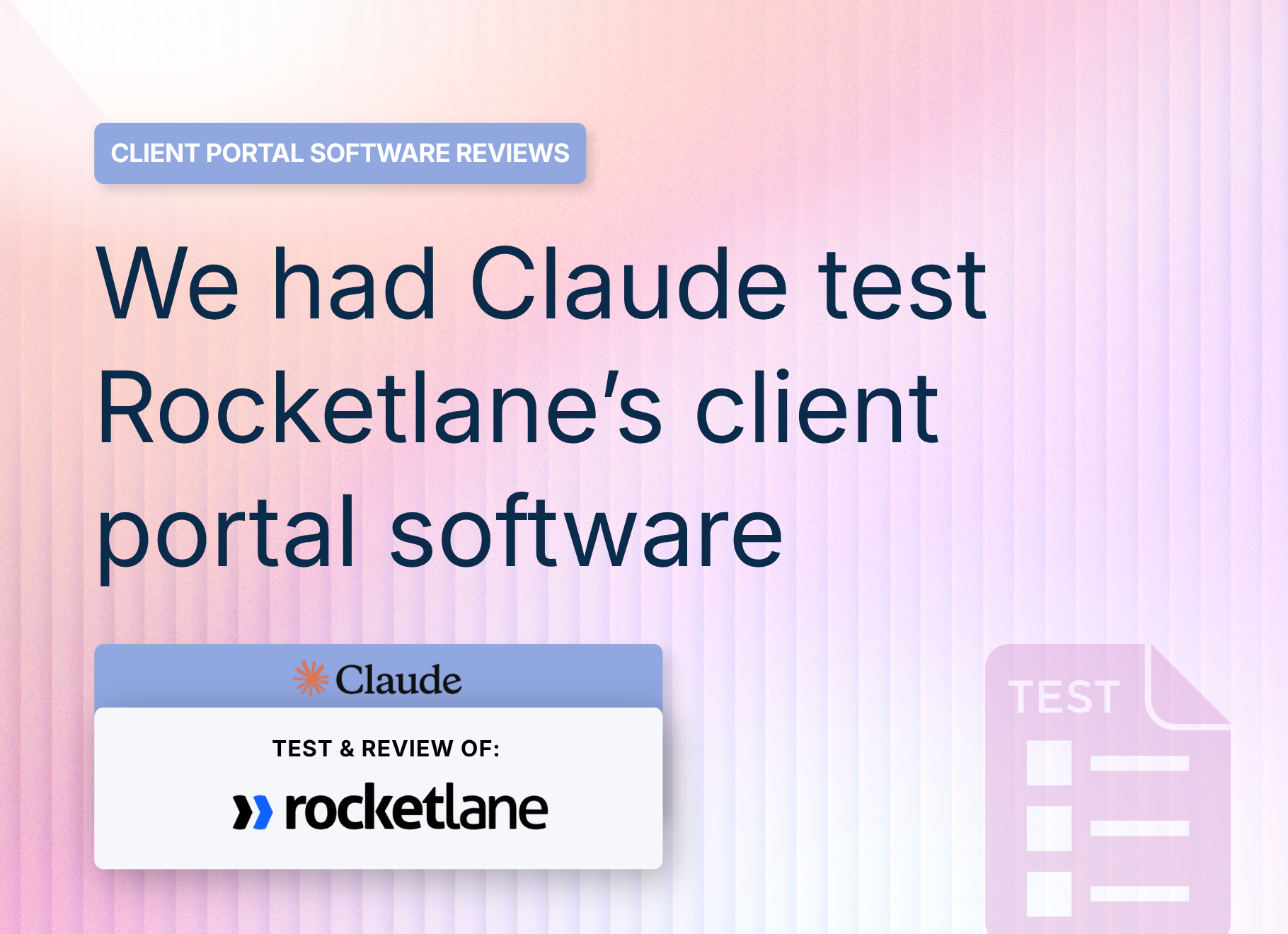 Rocketlane Client Portal Review: We Had Claude Build a Real Agency Onboarding in It