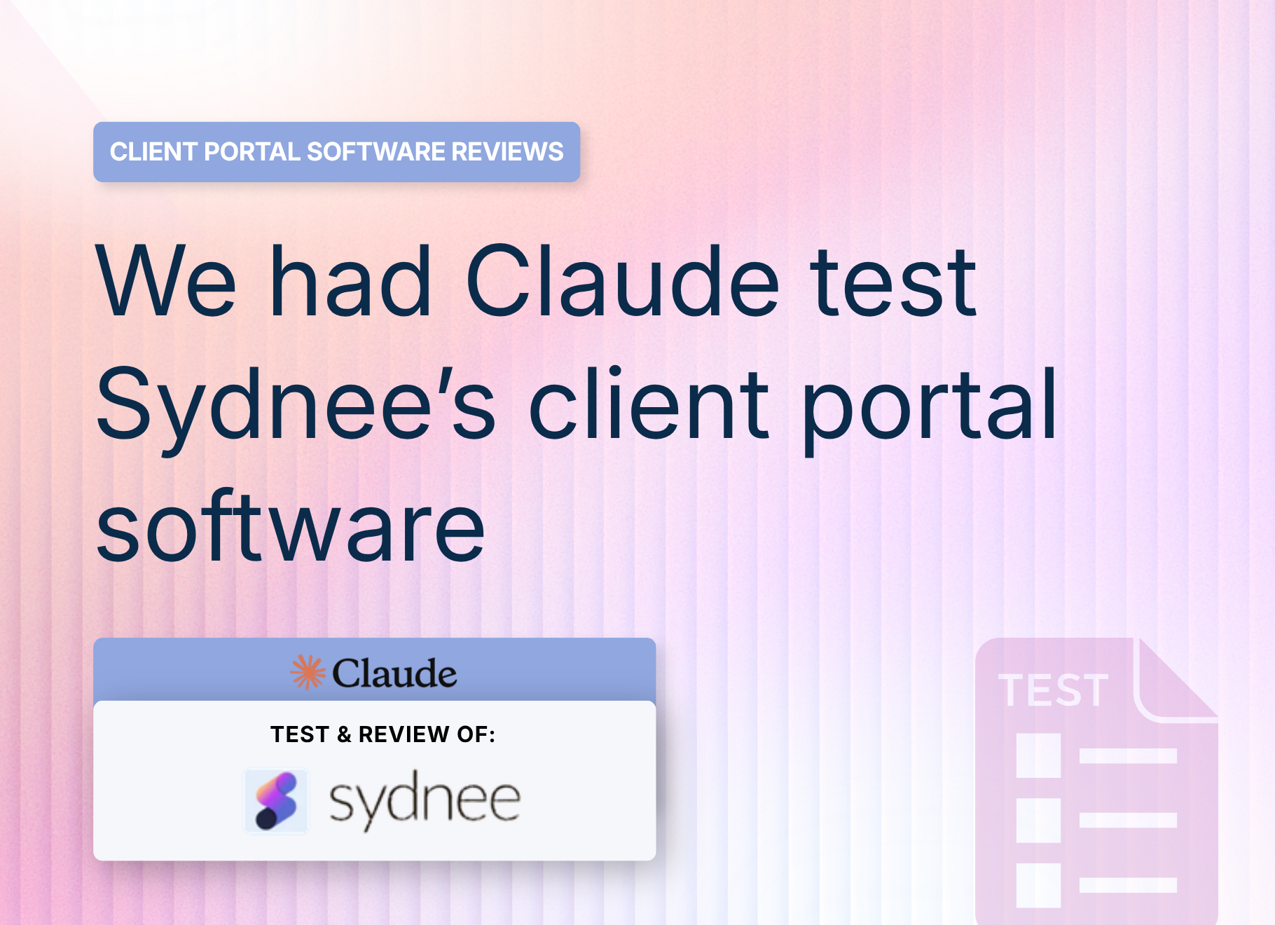 Sydnee Client Portal Review: We Had Claude Build a Real Agency Onboarding in It