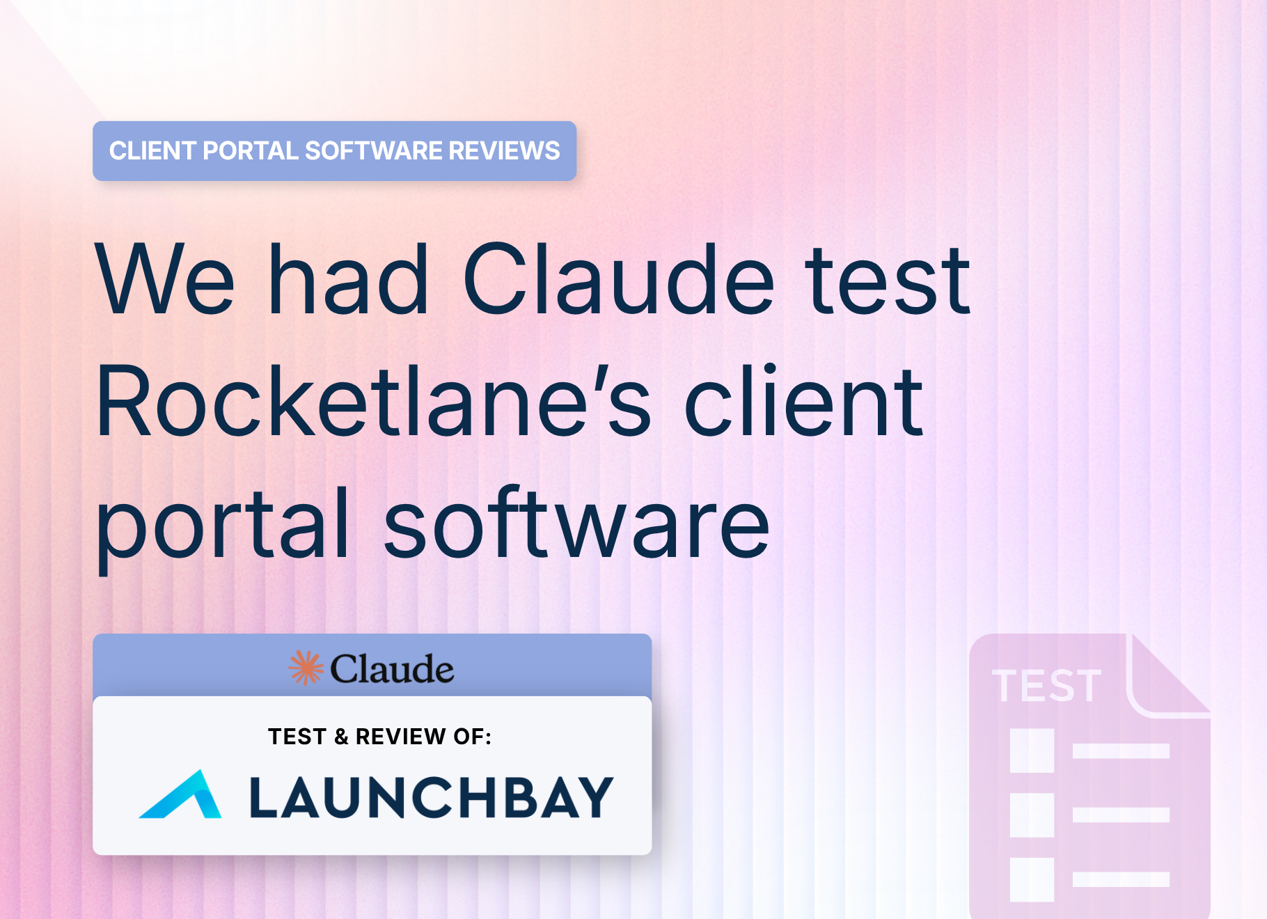 LaunchBay Client Portal Review: We Had Claude Build a Real Agency Onboarding in It