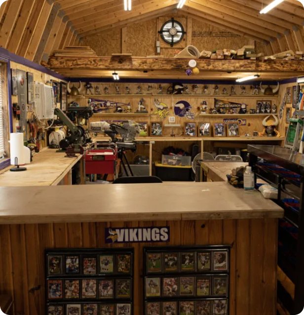 14x36 high barn wood man cave shed with porch in Northwest Arkansas
