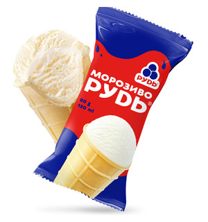 Вафельний стакан "Морозиво РУДЬ"