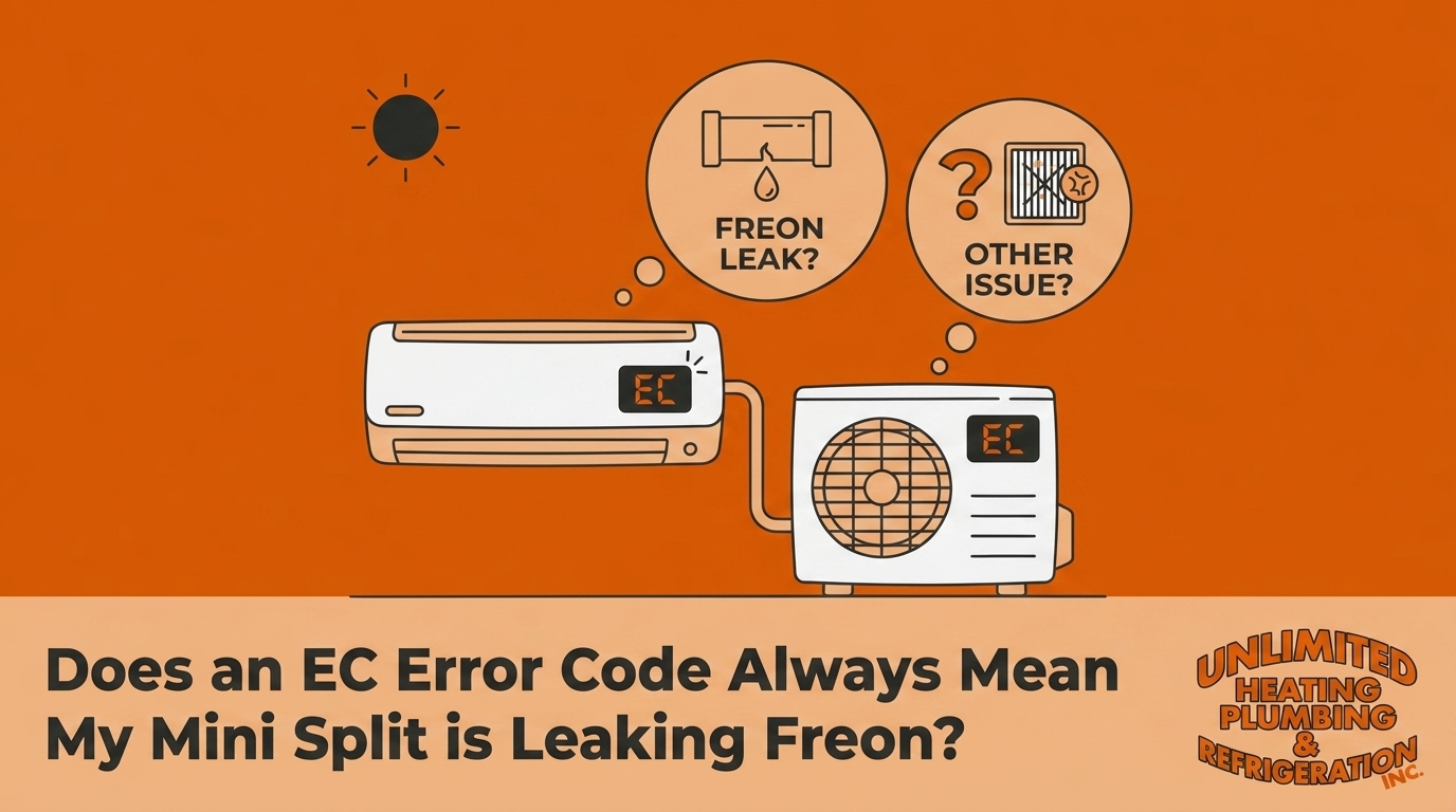 Does an EC Error Code Always Mean My Mini Split is Leaking Freon?