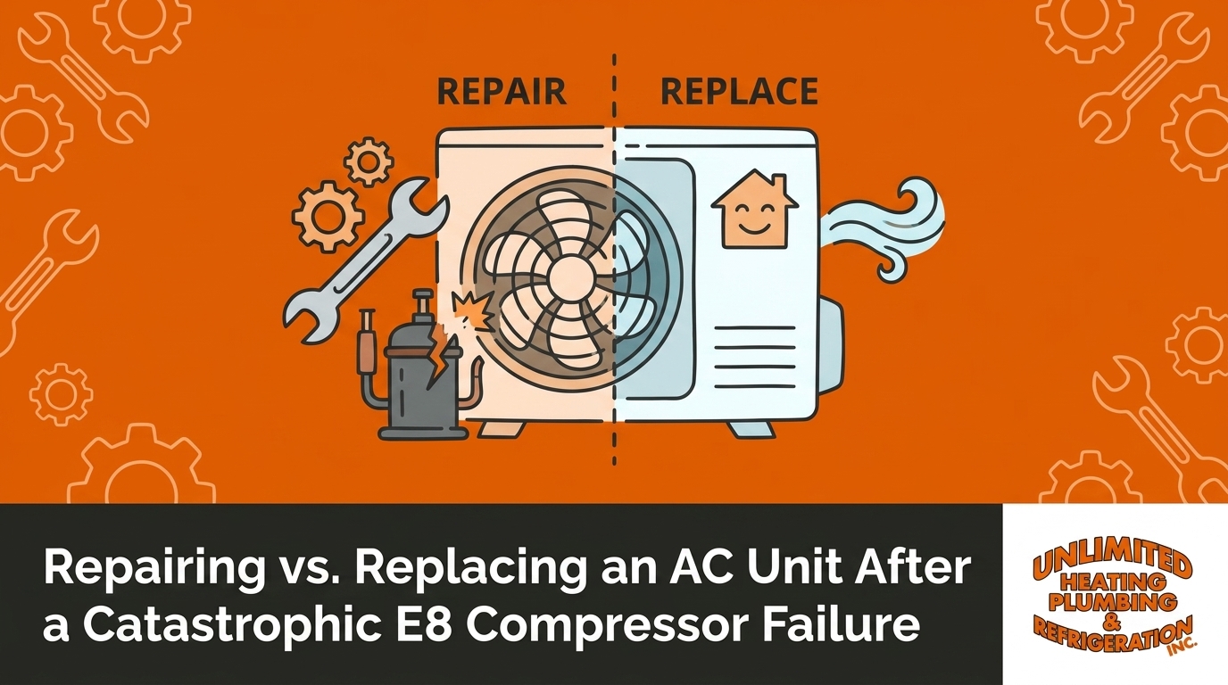 Repairing vs. Replacing an AC Unit After a Catastrophic E8 Compressor Failure