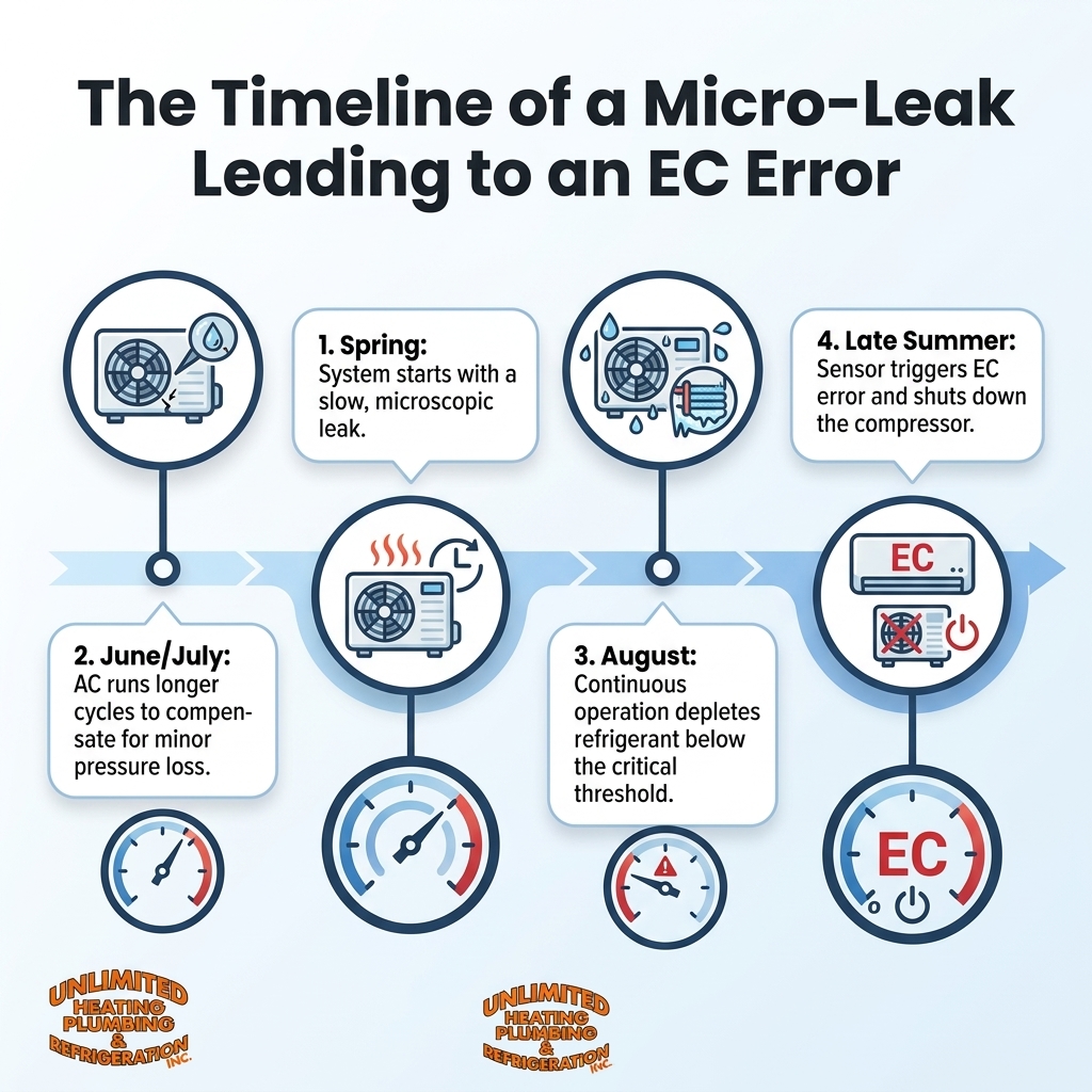 The Timeline of a Micro-Leak Leading to an EC Error