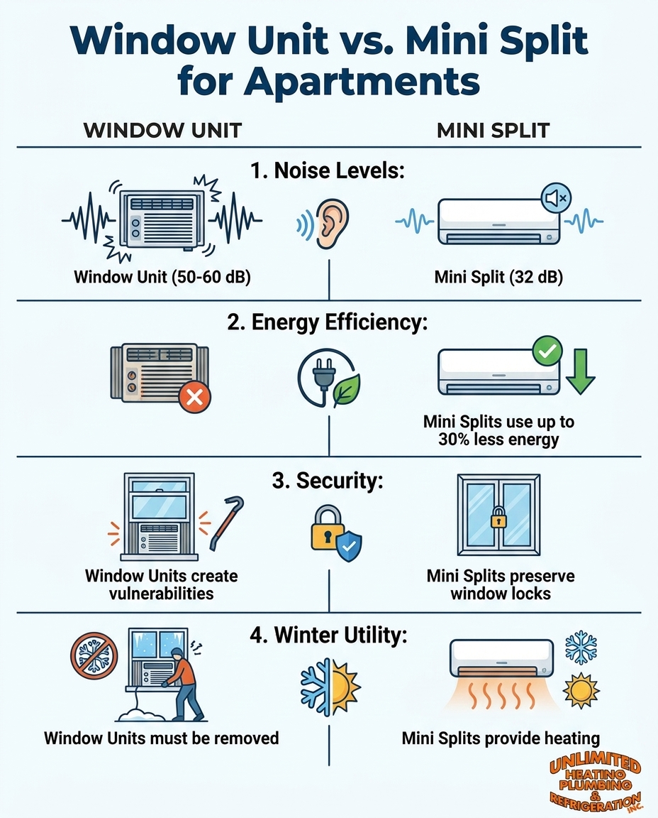 Window Unit vs. Mini Split for Apartments