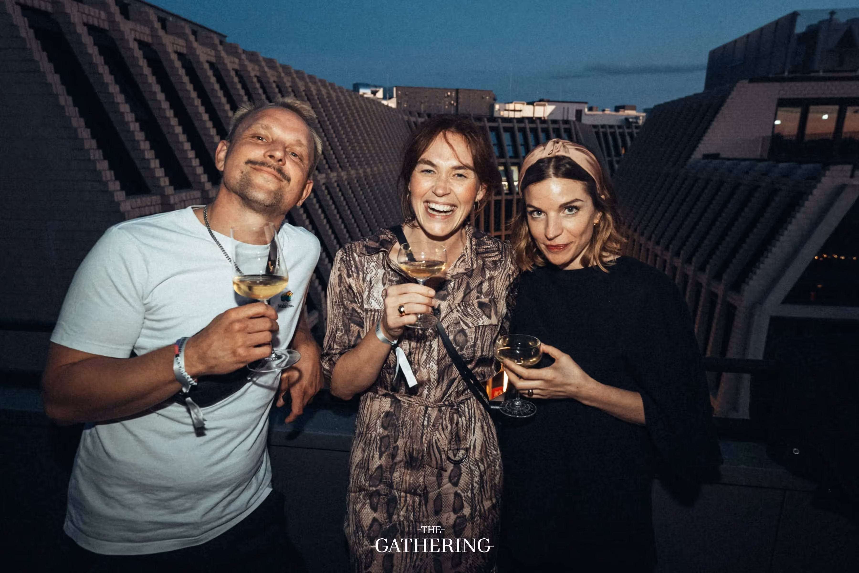Crowd mingling with drinks at The Gathering hosted by Maison ACME