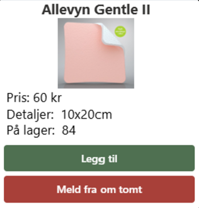 Allevyn Gentle II produktkort