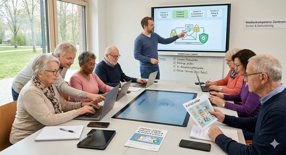 Digitaler Alltag einfach erklärt für Senior*innen. 1. Modul - Internet verstehen und sicher nutzen