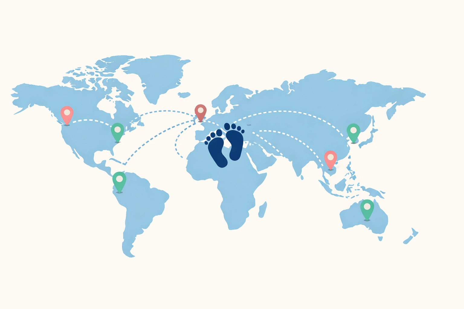 World map showing digital nomad tax residency rules across different countries