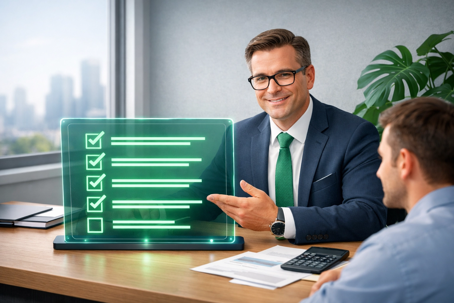 A professional tax advisor assisting a client with their UK tax return filing checklist.