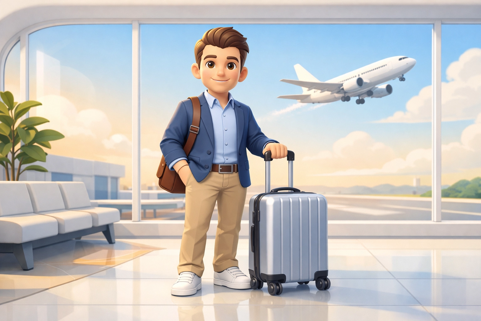 A professional traveler departing the UK to establish non-residency under split year treatment rules.