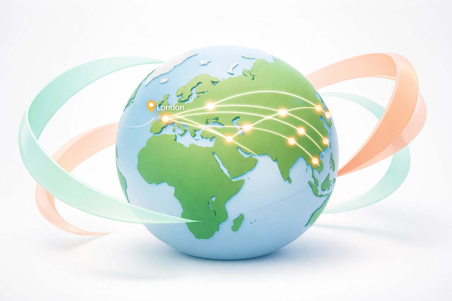 Globe with digital connections illustrating UK double taxation agreements for international pensions.