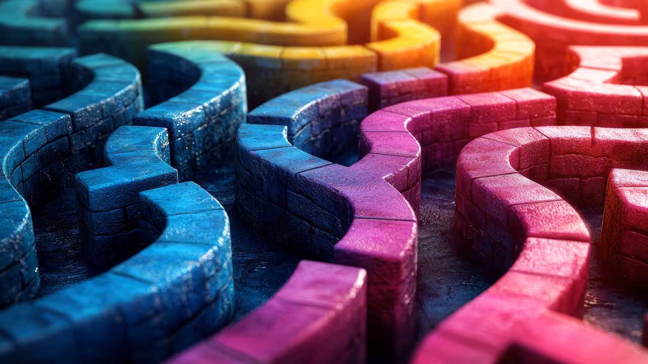 a colorful maze depicting Why Most Businesses Skip the Foundation Work They Actually Need