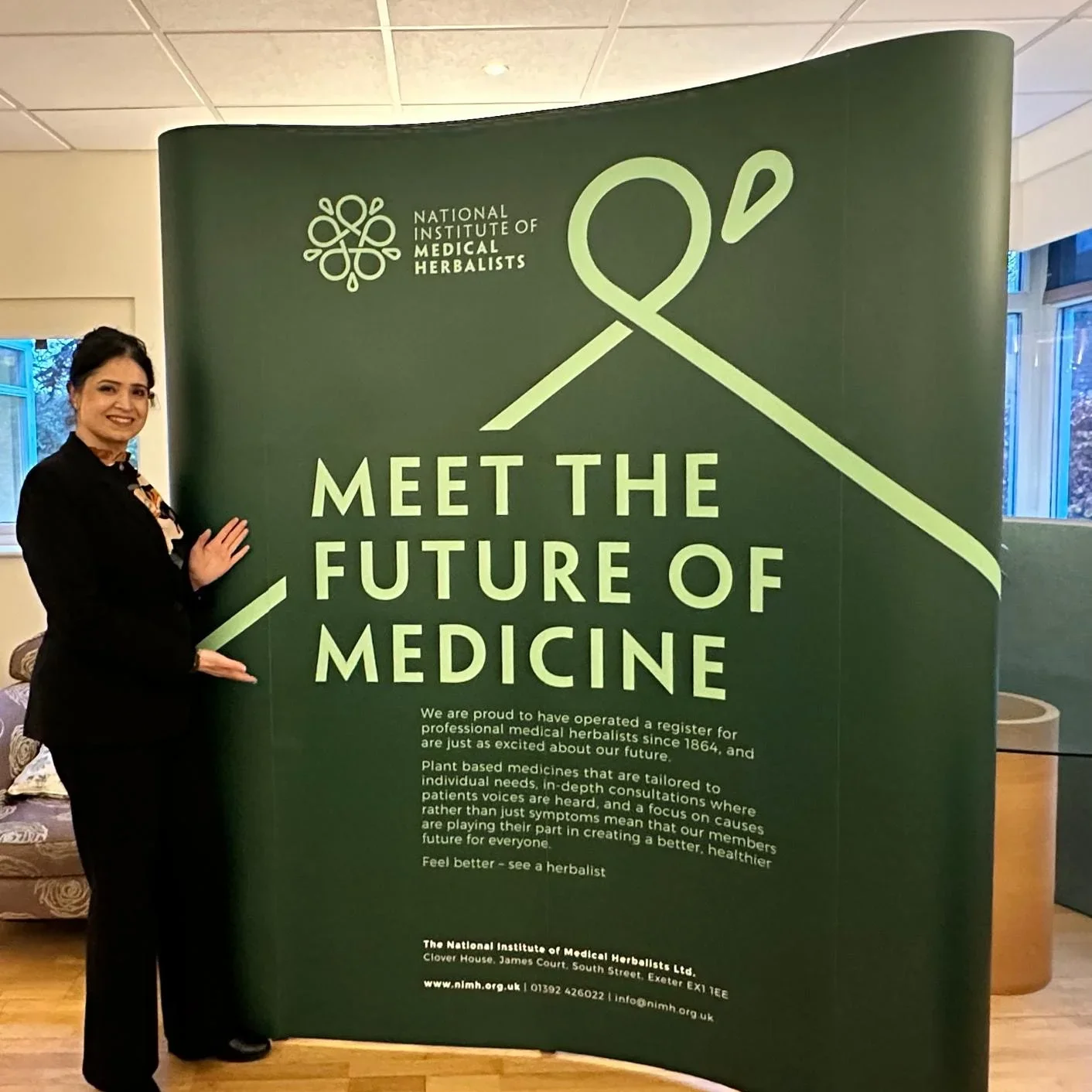 Dr Minha Rajput-Ray, keynote speaker at the National Institute of Medical Herbalists conference near Bristol, 2025