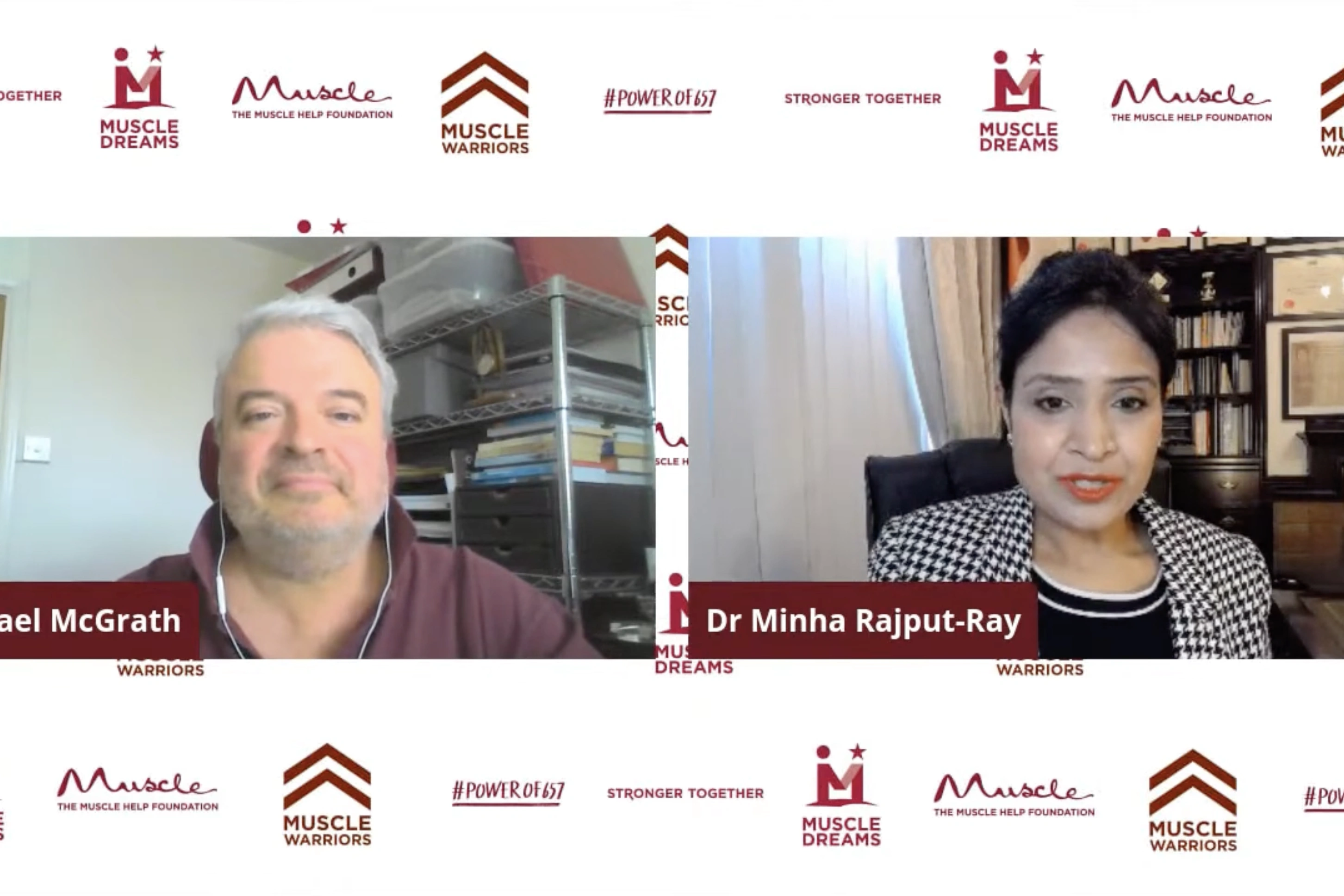 Dr Minha Rajput-Ray in conversation on maintaining wellbeing during COVID-19 for the Muscle Help Foundation, 2020