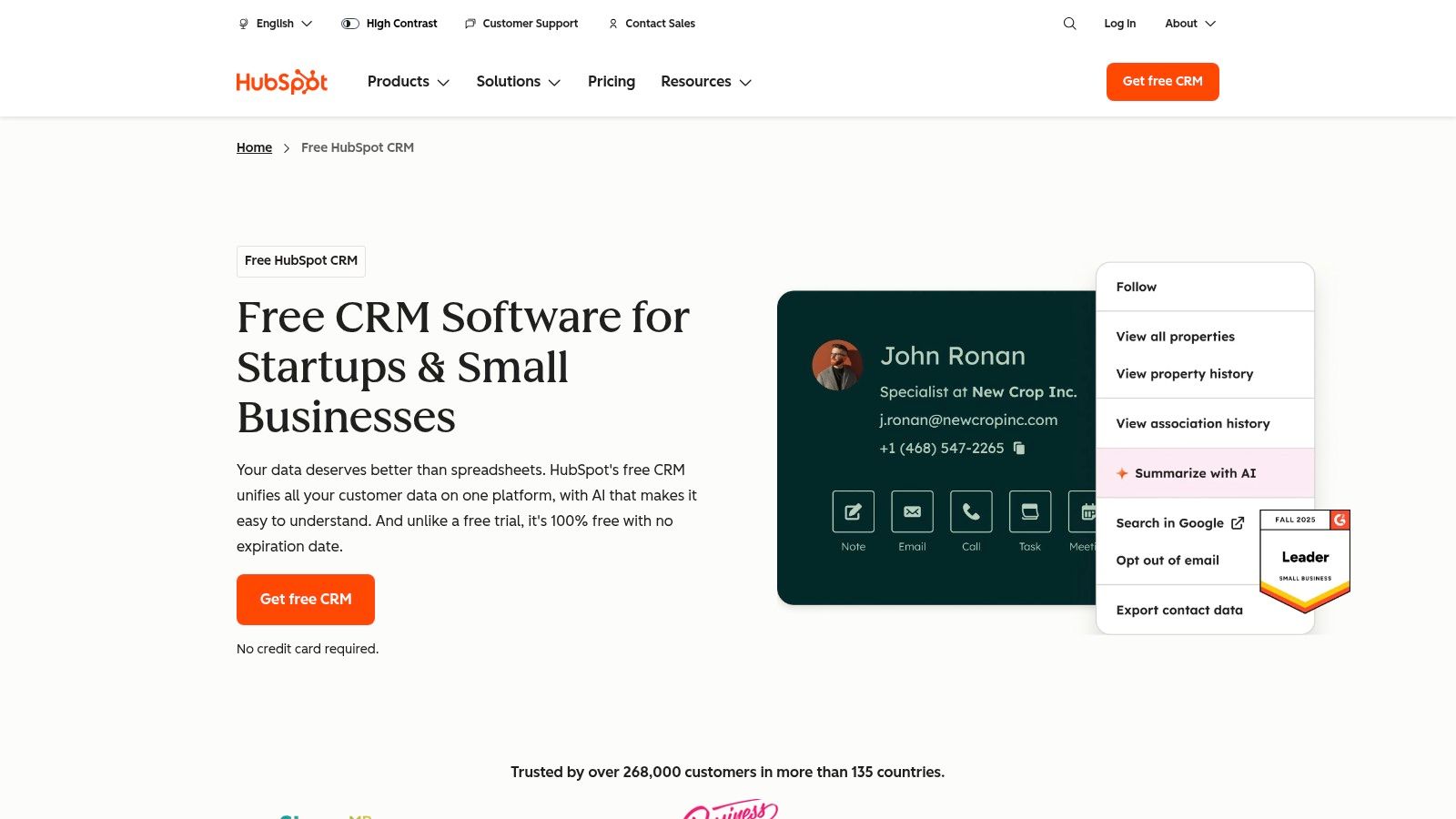 HubSpot – Smart CRM / Sales Hub