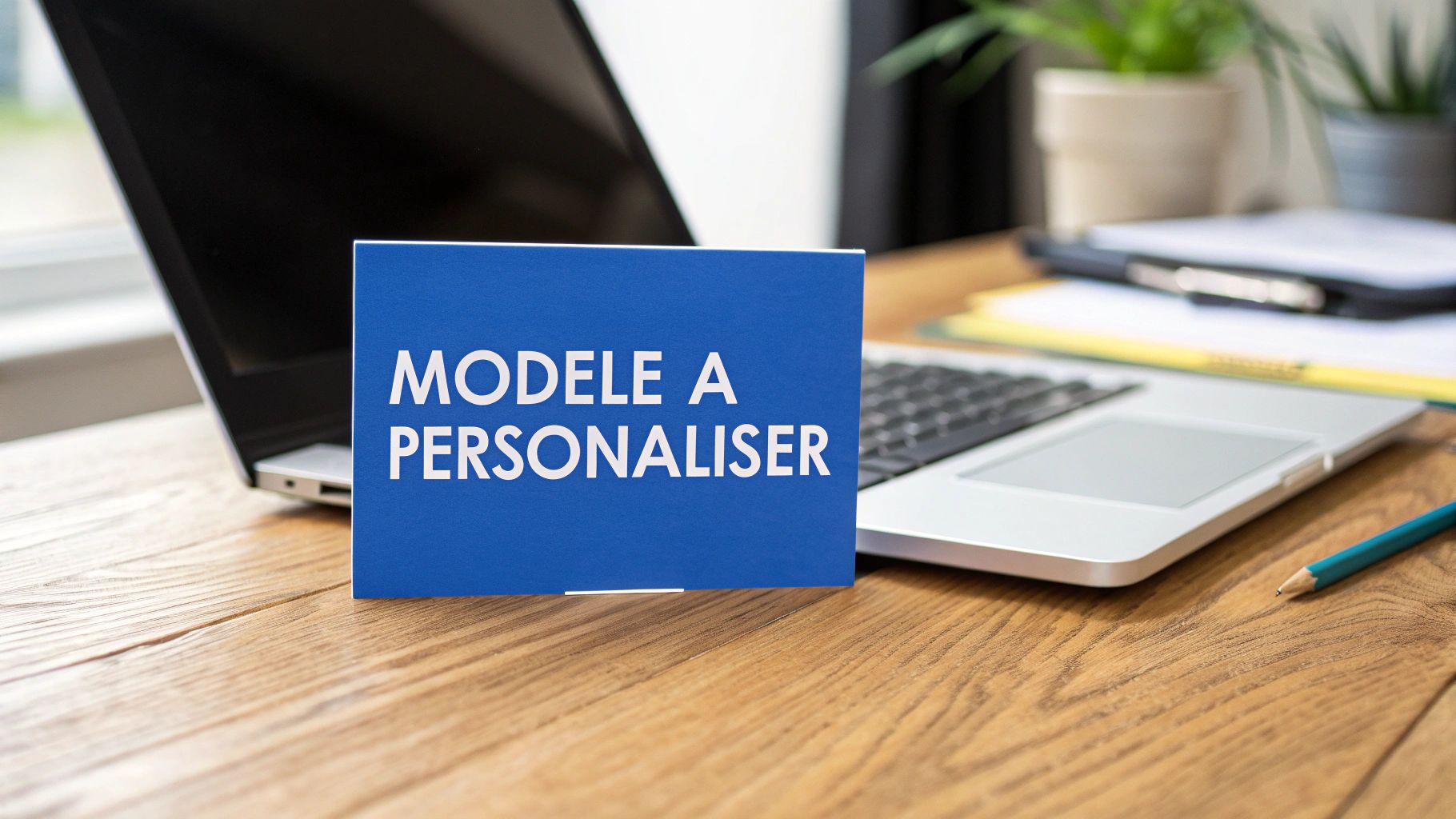 Femme rédigeant une lettre sur son ordinateur portable