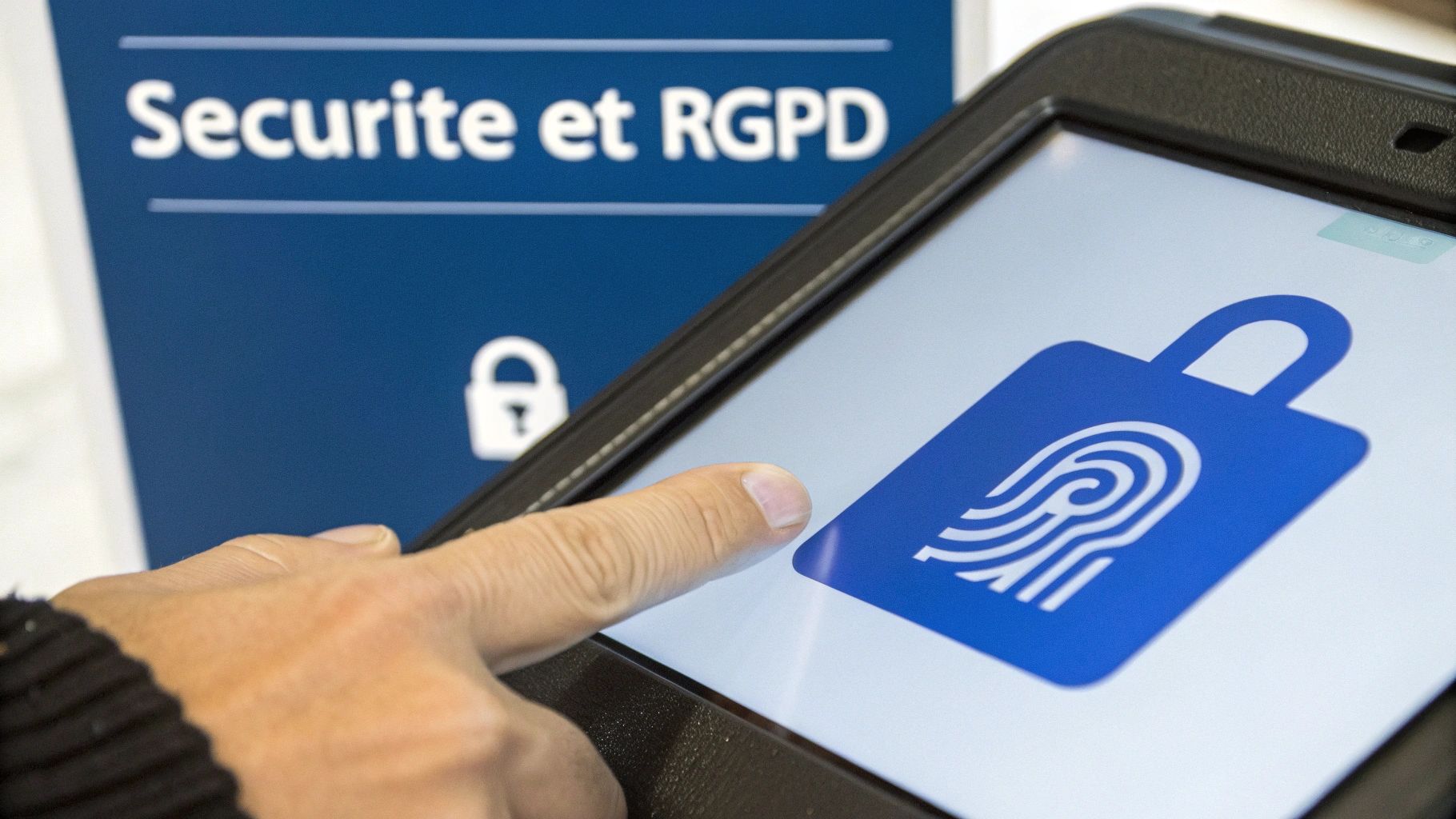 Un cadenas numérique superposé sur des dossiers de fichiers, symbolisant la sécurité des données.