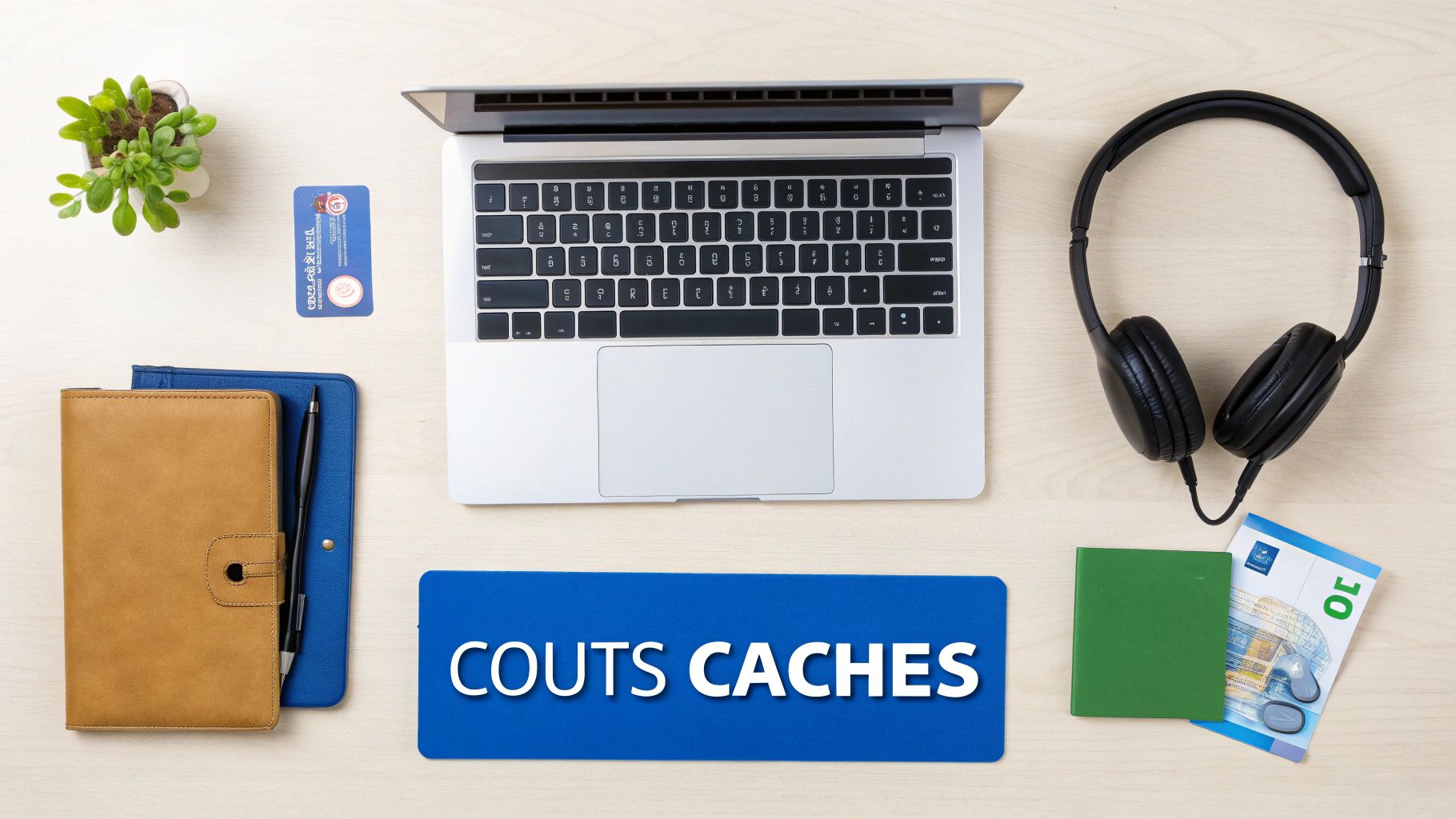 Bureau avec ordinateur portable, écouteurs et panneau coûts cachés représentant les charges salariales