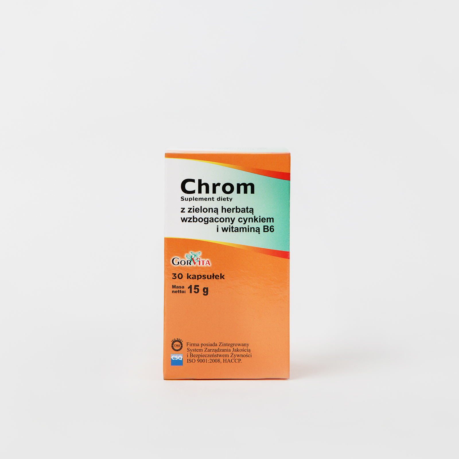 Chrom z zieloną herbatą Gorvita — chrom, cynk i B6 na metabolizm glukozy